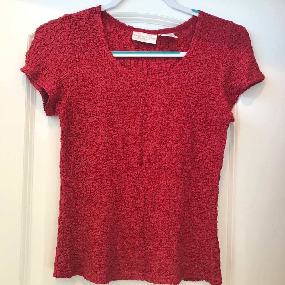 Worthington Essentials Top Small Red